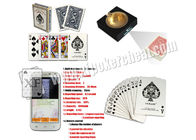 Ι-ΒΑΘΜΟΣ χαρακτηρισμένες έγγραφο κάρτες παιχνιδιού με τους δευτερεύοντες αόρατους γραμμωτούς κώδικες, κάρτα τεχνάσματος πόκερ