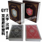GYT Τέξας Holdem πλαστικές κάρτες παιχνιδιού πίσω πλευράς χαρακτηρισμένες για τους UV φακούς επαφής