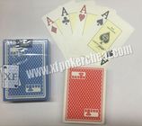 Παίζοντας συσκευών κάρτες παιχνιδιού προσώπου Naipes Fournier πλαστικές 2818 κόκκινες/μπλε τεράστιες