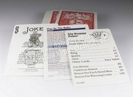 Παράξενες κάρτες παιχνιδιού εγγράφου ποδηλάτων που μαρκάρονται με το πόκερ που εξαπατά το αόρατο μελάνι για τους φακούς