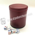 Το κανονικό μαγικό πλαστικό παιχνιδιών πόκερ μεγέθους χωρίζει σε τετράγωνα το φλυτζάνι με τον τηλεχειρισμό