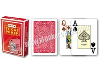 Πλαστικές παιχνιδιού κάρτες παιχνιδιού της Ιταλίας Modiano Τέξας Holdem στηριγμάτων κόκκινες