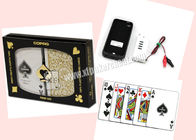 Χρυσές/μαύρες 1546 χαρακτηρισμένες κάρτες πόκερ της Βραζιλίας Copag, κάρτες παιχνιδιού κατασκόπων