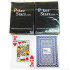 Μπλε κόκκινη πλαστική κάρτα παιχνιδιού αστεριών πόκερ για το παιχνίδι των στηριγμάτων με τον τεράστιο δείκτη 2