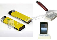 Κίτρινη πλαστική ελαφρύτερη κάμερα IR Zippo ανιχνευτών πόκερ/ελαφρύτερη κάμερα κατασκόπων τσιγάρων