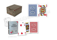 4 κανονικές δεικτών πλαστικές κάρτες παιχνιδιού τροπαίων Modiano χρυσές με την ενιαία γέφυρα